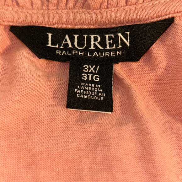 Lauren Ralph Lauren Flutter Sleeve Peasant Top plus size 3X - Picture 8 of 12